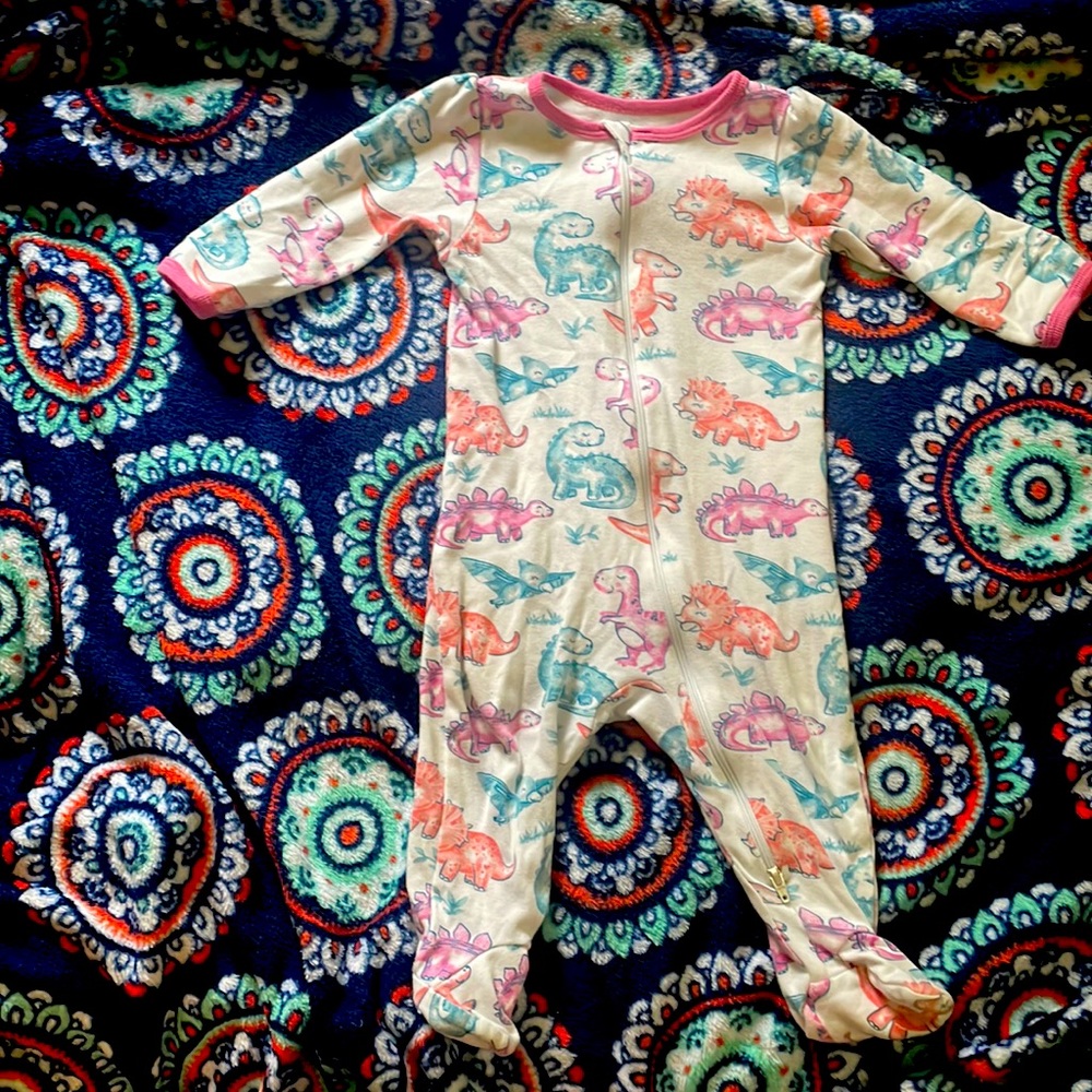 Wonder Nation zipper footie Dinosaur Print 6-9 mth